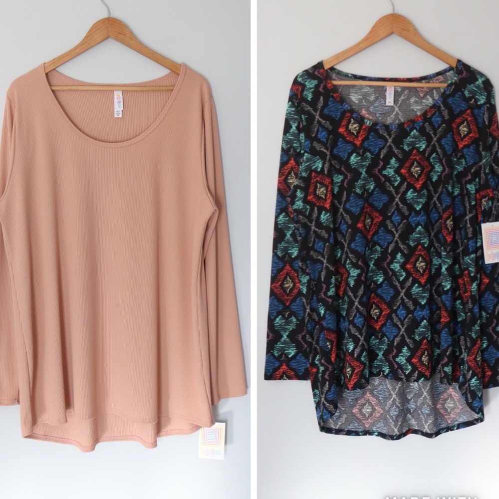 LuLaRoe Lynnae long sleeve shirts bundle size 3XL